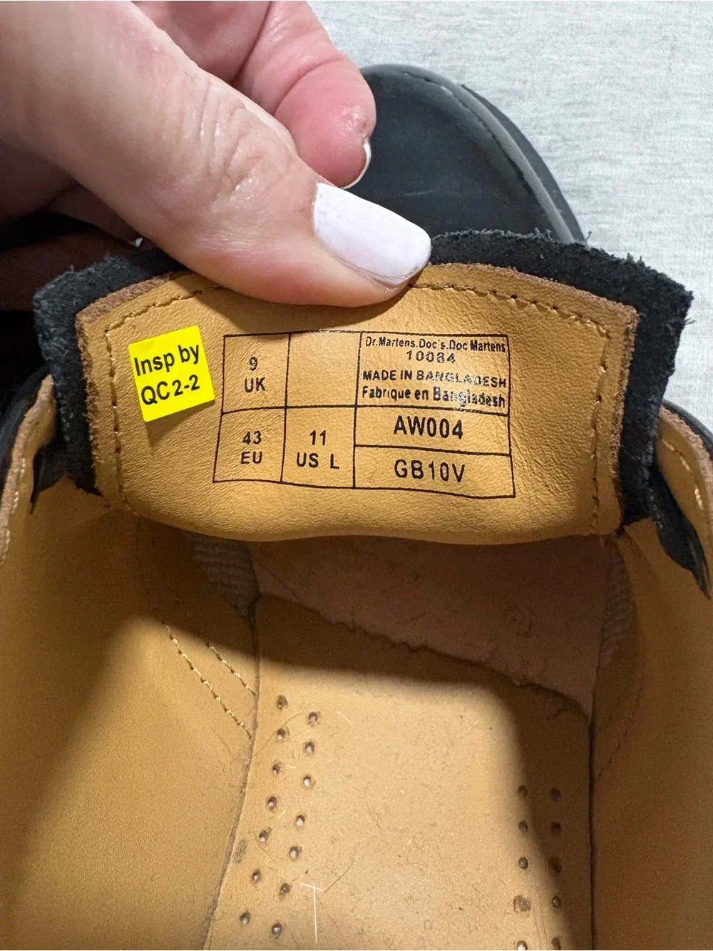 Dr. Martens Black Patent 3-Eye Derby Shoes with Yellow Stitching
